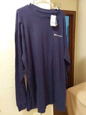 REMARKABLE LS PULL OVER SHIRT BY CHAMPION NAVY BLUE W INSIGNIA S 36 IN. L 37 IN. - Image 1 of 4