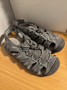 Khombu Women's Size 9 Active Sport Adjustable Sandals Gray Aqua Ashley - Picture 1 of 6