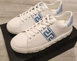 Versace Men's Embroidered Greca Sneakers, Size 9US (42 EUR) - Picture 1 of 9