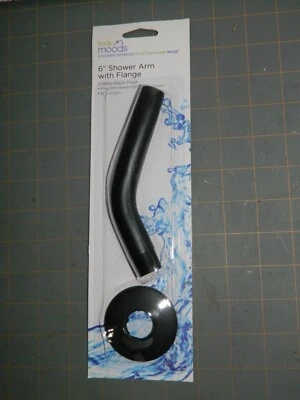 Brazo de ducha Body Moods negro mate de 6 pulgadas con brida 7658100B nuevo ENVÍO GRATUITO Foto 1 de 3
