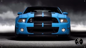 Shelby Mustang Blue 36"x64" VINYL BANNER Muscle Car MAN CAVE GARAGE SIGN ford - Picture 1 of 2