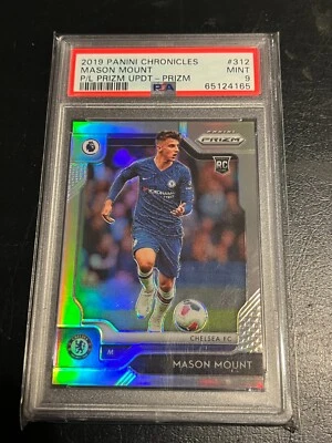 Mason Mount 2019-20 Chronicles EPL Prizm SILVER #312 Rookie RC PSA 9 Man United - Image 1 of 3