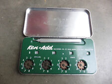 1950s Ken + Add 4 Digit Pocket Adding Machine Calculator Stylus Metal Case Works