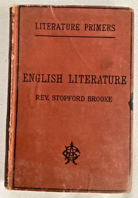 🍒 Literature Primers English Lit Rev. Stopford Brooke Antique 1882 🍒 Foto 1 de 4