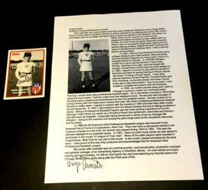 ANGE ARMATO Personally Autographed Fritsch AAGPBL #10 Baseball Card & BIO  - Picture 1 of 5