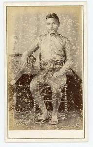 PHOTO photographie CDV 1860 F. CHIT Bangkok THAILAND SIAM, un homme pose - Picture 1 of 2