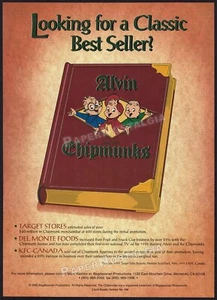 ALVIN and the CHIPMUNKS - Orig. 1992 Trade AD / poster _ Bagdasarian Productions - Picture 1 of 1