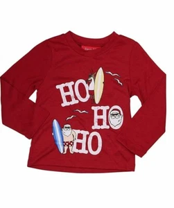 Family PJs Kids Matching Beach Santa Pajama Top ONLY Red 8 - Picture 1 of 2