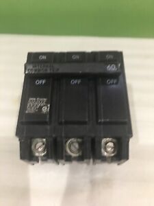 GE GENERAL ELECTRIC THQB32060 BOLT ON 3 POLE CIRCUIT BREAKER 60A 240V SHIPS FREE