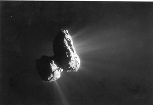 Comet Illuminated in Space, Comet 67P, NASA Photo --POSTCARD - Bild 1 von 2