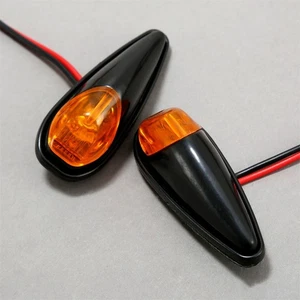 2Pcs Universal Motorcycle Car Side Mirror Turn Signal Indicator Yellow LED Light - Picture 1 of 13