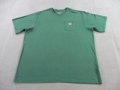 Carhartt Shirt Mens 4XL Tall Green K87 Loose Fit Short Sleeve Pocket Workwear - Image 1 of 4