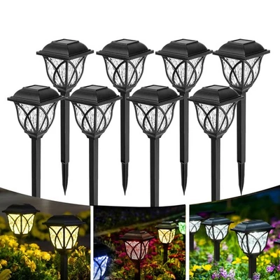 8 Pack Solar Garden Lights Outdoor Waterproof Landscape LED Lamp Pathway Yard US - Image 1 of 4