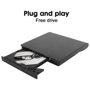USB3.0 External Mobile Optical Drive DVD RW Burner Brushed Laptop Accessory F FY - Afbeelding 1 van 13