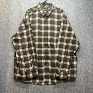 Cabela's 3XL Outdoor Hipster 100% Cotton Men's Button-Down Plaid Shirt - Picture 1 of 12