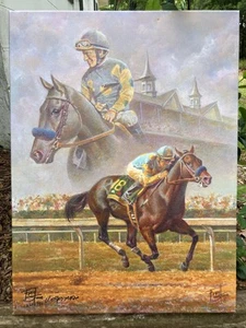 American Pharoah Limited Edition Canvas Painting by Frec Stone - Picture 1 of 4
