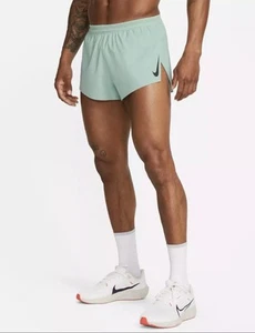 Nike CJ7837-309 AeroSwift 2" Brief-Lined Racing Running Shorts Mineral Medium - Picture 1 of 10