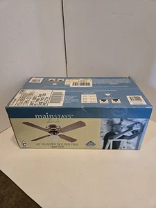 Mainstays 42" Hugger Ceiling Fan With Light steel Finish 4 Blades. (new in box) - Picture 1 of 8