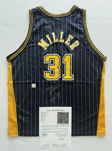 Reggie Miller Signed Indiana Pacers Jersey JSA LOA #31 NBA All Star HOF ! - Picture 1 of 7