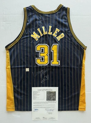 Reggie Miller Signed Indiana Pacers Jersey JSA LOA #31 NBA All Star HOF ! - Image 1 of 4
