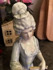 Large Porcelain Pin Cushion Half Doll Very Well Painted - Picture 1 of 8
