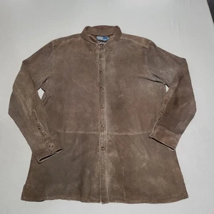 Vintage Polo Ralph Lauren Hemd Herren XL Wildleder Leder Ziege Italy RRL Distressed - Bild 1 von 18
