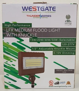 WESTGATE HIGH-PERFORMANCE LFX MEDIUM FLOOD WITH KNUCKLE LFX-MD-15-50W-40K-KN - Bild 1 von 5
