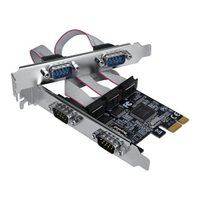 Adaptador de tarjeta SIIG Quad-Serial 4 puertos / RS-232 PCIe con 16C550 UART (LB-S00114-S1) Foto 1 de 3