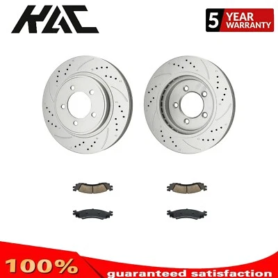 Front Drilled Brake Rotors Pads For 2006 2007-2010 Mercury Mountaineer - Image 1 of 4