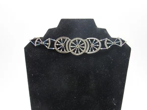 Peruvian Vintage Beaded Filigree Choker/Necklace - Picture 1 of 4