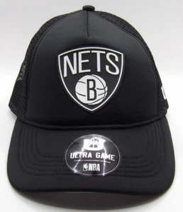 Ultra Game NBA Brooklyn Nets Mesh Cap Adj Strap Black - Picture 1 of 11