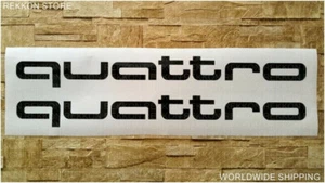 QUATTRO Die Cut High Cast Vinyl Black Decals Stickers - Bild 1 von 3