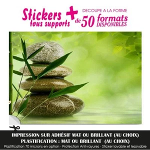 STICKER GALET BAMBOU STICKERS AUTOCOLLANT AUTOCOLLANTS DECO DECORATION ZN-21 - Foto 1 di 62