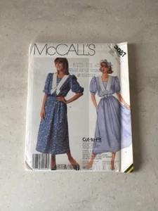 McCalls Damen Kleid 3087 Größe 10 12 14 Zuschnitt Ungeschnitten Fabrik Gefaltet Matrose - Bild 1 von 12