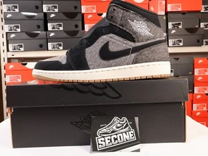 Nike Air Jordan 1 Mid SE "Black Denim" HJ4363-001 Men's New with box - Picture 1 of 12
