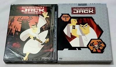 Samurai Jack - The Premiere Movie (Sealed) & Season 1 (Used) Cartoon Network DVD - Image 1 of 4