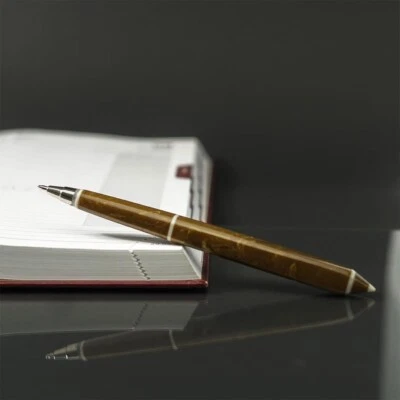 Bolígrafo de lujo ámbar báltico hecho a mano KIZIMA EE. UU. | Elegante regalo de escritura | Navidad Foto 1 de 4