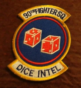 U.S.AIR FORCE PATCH, 90TH FIGHTER SQUADRON, DICE INTEL - Foto 1 di 1
