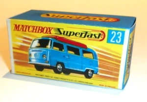 Matchbox Superfast No 23  VW Volkswagen Camper Empty Repro G Box - Picture 1 of 1