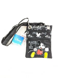 Jerry Leigh Disney Mickey Mouse Places See Passport Crossbody Bag Purse Wallet - Bild 1 von 6