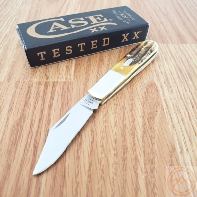 Faca dobrável Case XX Barlow 2,45" lâmina cirúrgica trusharp e cabo ósseo - Imagem 1 de 4