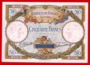 FRANCIA, 50 Francs, 1928, EBC, Scarce date, very good quality. - Imagen 1 de 2