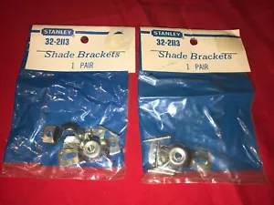 Lot of 2, Stanley 32-2113 2 Pairs Shade Brackets for Inside of Window Casing - Picture 1 of 2