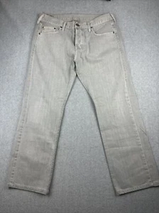 Pantalones de mezclilla True Religion para hombre 34x30 Bobby rectos gris lavado claro Y2K holgados EE. UU. planos - Imagen 1 de 11