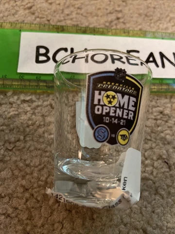 Seattle Kraken First Win Shot Glass 10/14 Game Nashville Predators Opening Night Cover