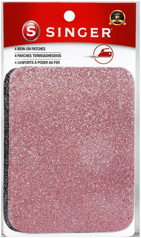 Singer Iron-On Patches 3.75"X5" 4/Pkg-Rose Gold & Black - Image 1 of 1
