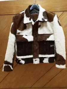 Cow Hide Jacket hair on for Woman's Pony Skin Western Leather Jacket - Picture 1 of 4