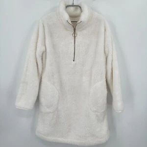 Softies 35" Half Zip Lounger Dress sz S/M White NWOT Pajama Gown Lounge - Picture 1 of 5