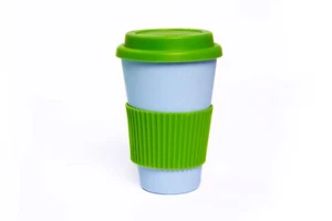 10 x Blue/ Green Eco Friendly Recycled Coffee Travel Mugs -Clearance Bargain - Picture 1 of 2