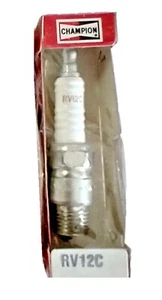 One (1) Copper Plus Resistor Spark Plug CHAMPION RV12C (113) Made in USA - Foto 1 di 4